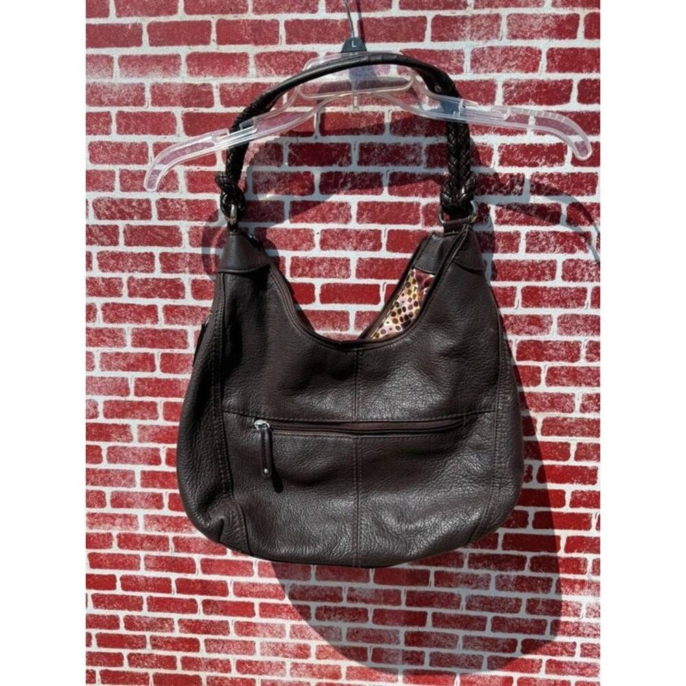 Brown Leather Hobo Shoulder Bag